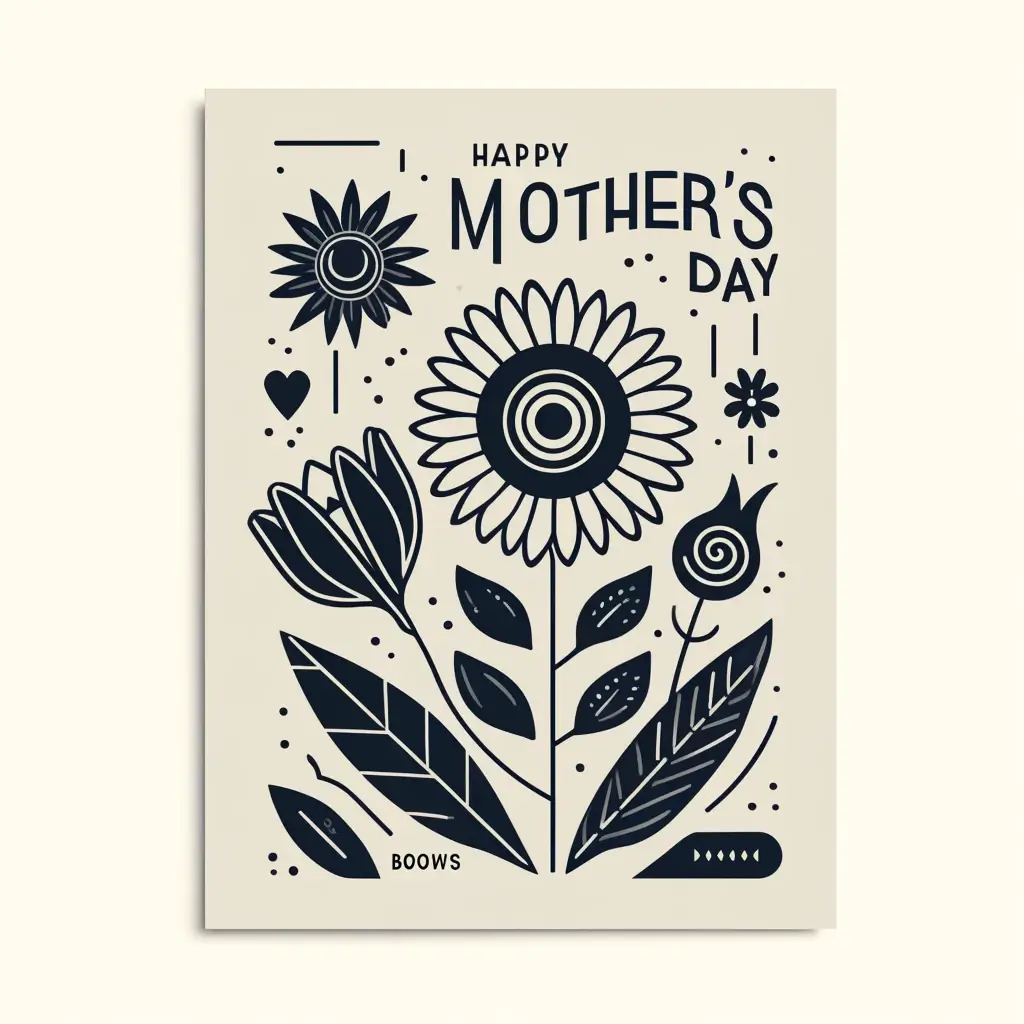 Moderne Muttertagskarte
