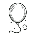 Ausmalbilder für Kinder – Fröhlicher Ballon