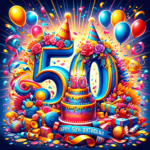 Glückwünsche zum 50. Geburtstag – Goldenes Jubiläum: Eine lebhafte Feier zum 50. Geburtstag