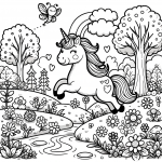 Einhorn im Blumenwiesen-Spiel