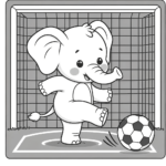 Elefanten Malvorlagen – Elefant Spielt Fußball