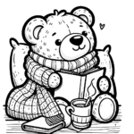 Kuscheliger Teddybär Ausmalbild